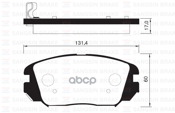 Колодки передние SANGSIN BRAKE SP1182